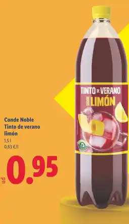 Lidl Conde Noble Tinto de verano limón oferta