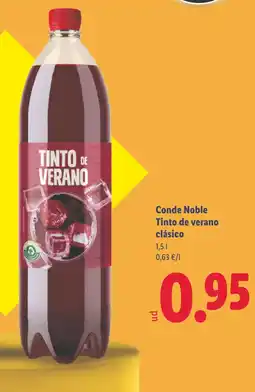 Lidl Conde Noble Tinto de verano clásico oferta
