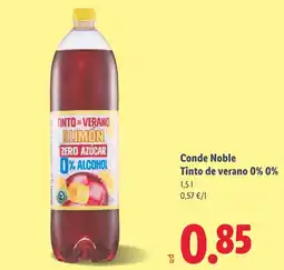 Lidl Conde Noble Tinto de verano 0% 0% oferta