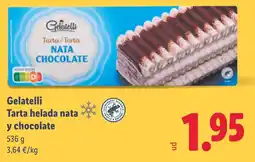 Lidl GELATELLI Tarta helada nata y chocolate oferta