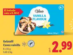 Lidl GELATELLI Conos vainilla oferta