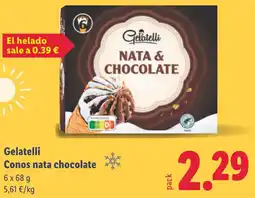 Lidl GELATELLI Conos nata chocolate oferta
