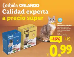 Lidl Coshida Paté gato con vegetales oferta