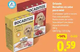 Lidl ORLANDO Bocaditos en salsa perro mini oferta