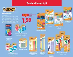 Lidl BIC Material escolar oferta
