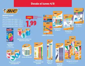 Lidl BIC Material escolar oferta