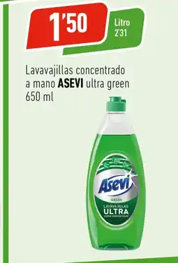 Supermercados Deza ASEVI Lavavajillas concentrado a mano ultra green oferta