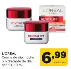 Alimerka L'oréal - crema de día, noche o hidratante de día spf 30 oferta