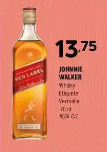 Coviran Johnnie walker - whisky etiqueta vermella oferta