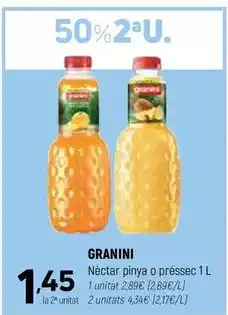 Coviran Granini - néctar pinya o préssec oferta
