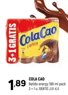 Coviran Cola cao - batido energy oferta