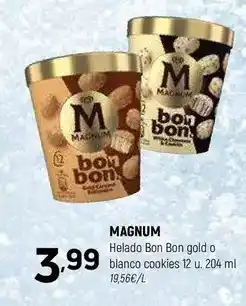 Coviran Magnum - helado bon gold o blanco cookies oferta