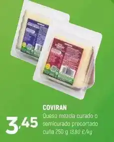 Coviran Coviran - queso mezcla curado o semicurado precortado cuña oferta