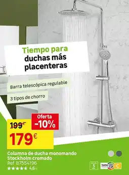 Leroy Merlin Home - columna de ducha monomando cromado oferta