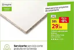 Leroy Merlin Ideal - tablero agliomerado blanco oferta