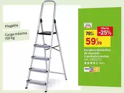 Leroy Merlin Fabricado en españa - escalera domèstica de aluminio 5 peldaños anchos oferta