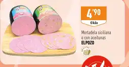 Supermercados Deza ELPOZO Mortadela siciliana o con aceitunas oferta
