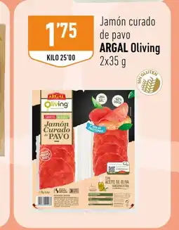 Supermercados Deza ARGAL OLIVING Jamón curado de pavo oferta