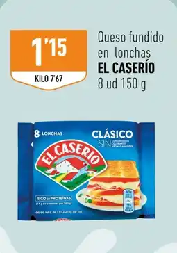 Supermercados Deza EL CASERIO Queso fundido en lonchas oferta