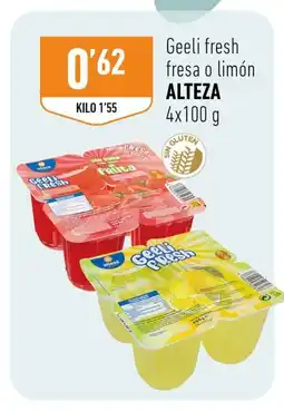Supermercados Deza ALTEZA Geeli fresa o limón oferta