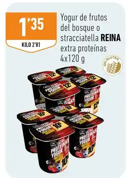 Supermercados Deza REINA Yogur de frutos del bosque o stracciatella extra proteinas oferta