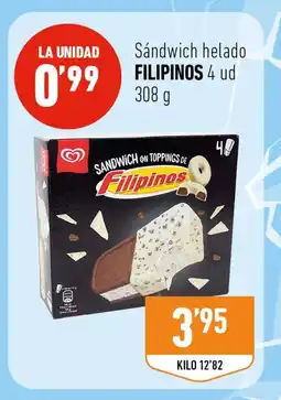 Supermercados Deza FILIPINOS Sándwich helado oferta