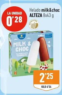 Supermercados Deza ALTEZA Helado milk&choc oferta