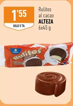 Supermercados Deza ALTEZA Rulitos al cacao oferta