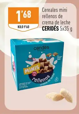 Supermercados Deza CERIDES Cereales mini rellenos de crema de leche oferta