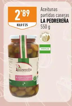 LA PEDREREÑA Aceitunas partidas caseras
