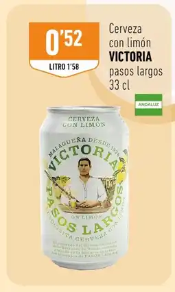 Supermercados Deza VICTORIA Cerveza con limón pasos largos oferta