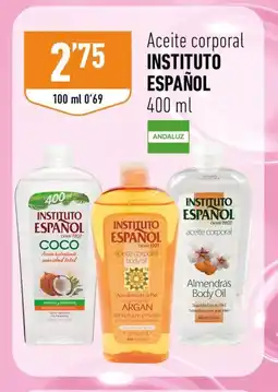 Supermercados Deza INSTITUTO ESPAÑOL Aceite corporal oferta