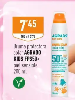 Supermercados Deza AGRADO KIDS FPS50+ Bruma protectora solar piel sensible oferta
