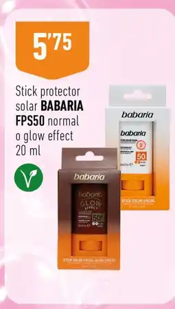 Supermercados Deza BABARIA FPS50 Stick protector solar normal o glow effect oferta