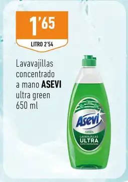Supermercados Deza ASEVI Lavavajillas concentrado a mano ultra green oferta