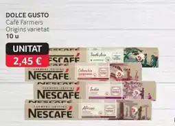 GM Cash & Carry DOLCE GUSTO Cafè Farmers Origins varietat oferta