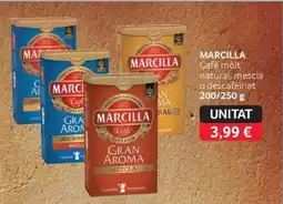 GM Cash & Carry MARCILLA Cafè molt natural, mescla o descafeinat oferta