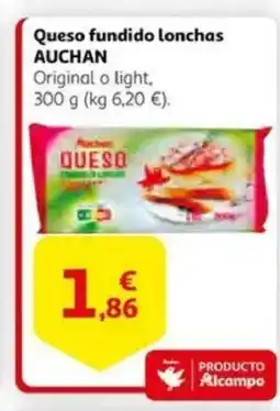 Alcampo AUCHAN Queso fundido lonchas oferta