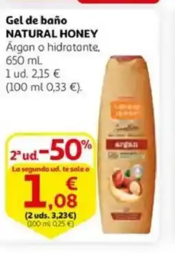 Alcampo NATURAL HONEY Gel de baño oferta