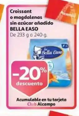 Alcampo BELLA EASO Croissant o magdalenas sin azúcar añadido oferta