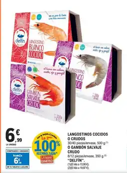E.Leclerc Langostinos cocidos o crudos oferta