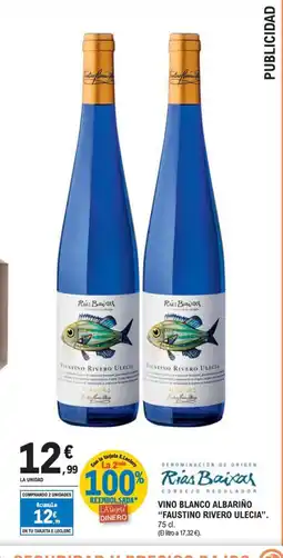 E.Leclerc FAUSTINO RIVERO ULECIA Vino blanco albariño oferta