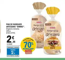 E.Leclerc ARTESANO Pan de burguer oferta