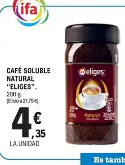 E.Leclerc ELIGES Café soluble natural oferta