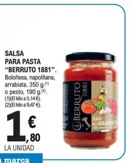 BERRUTO 1881 Salsa para pasta
