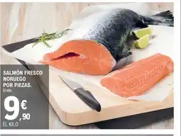E.Leclerc Salmón fresco noruego por piezas oferta