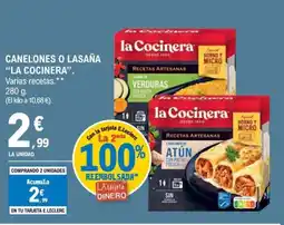 E.Leclerc LA COCINERA Canelones o lasaña oferta