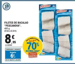 E.Leclerc PESCANOVA Filetes de bacalao oferta