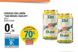 E.Leclerc SAN MIGUEL RADLER Cerveza con limón oferta
