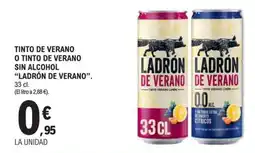 E.Leclerc LADRÓN DE VERANo Tinto de verano o tinto de verano sin alcohol oferta